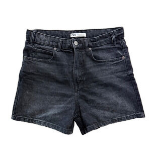 Zara Men Black Denim Shorts Size 30 Excellent Used Condition